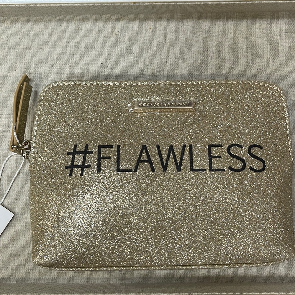 New York and Co. sparkly gold pouch